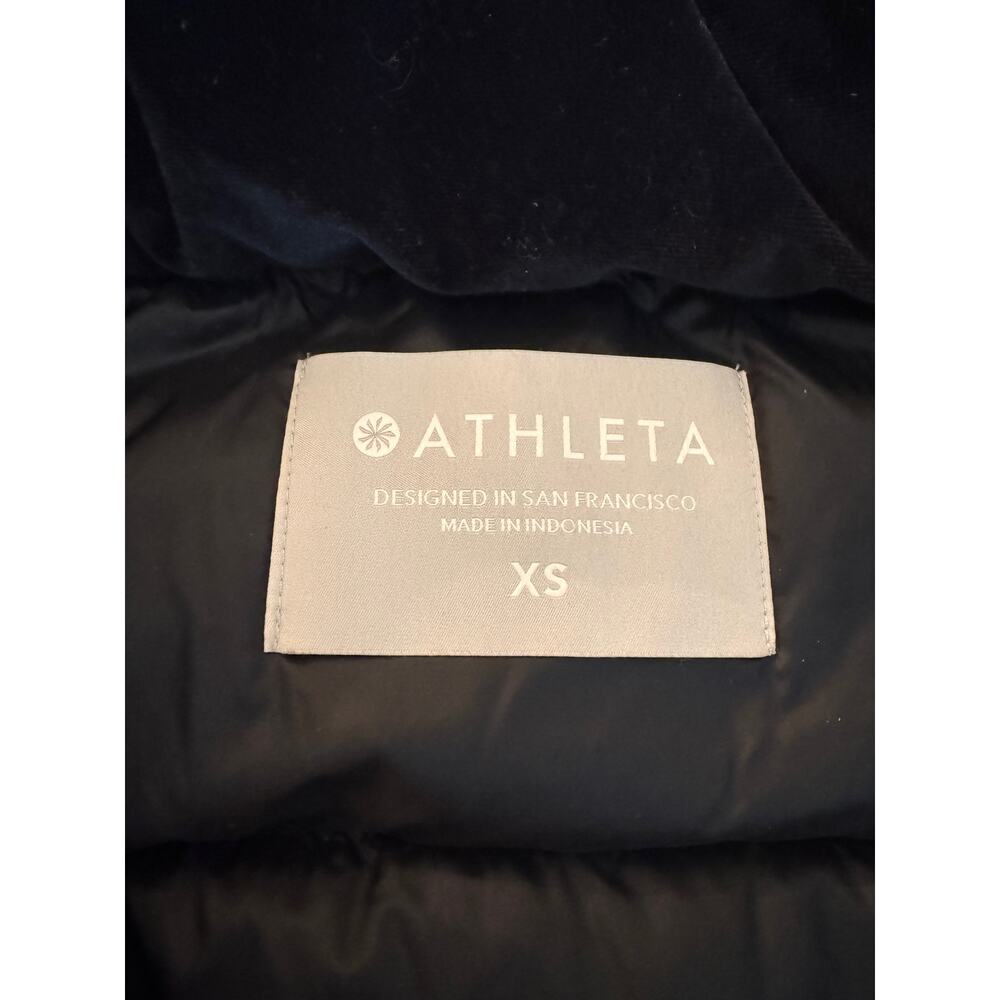 Athleta Black | Velvet Down Puffer Vest XS Real Goose Down Luxe Winter Layer - Picture 6 of 9